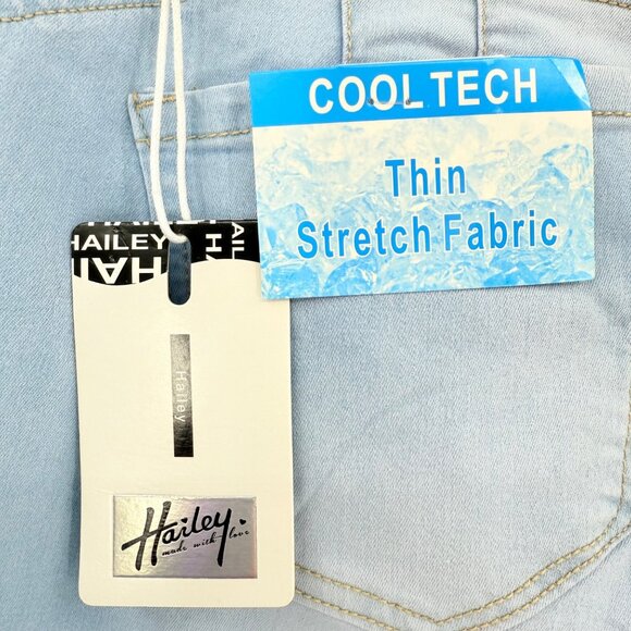 Hailey Womens CoolTech Thin Fabric Light Blue Stretch Denim Jeans Plus Sz 22 NWT - Picture 5 of 12